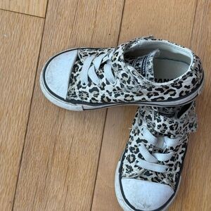 Converse Black & White Animal Print Sneakers